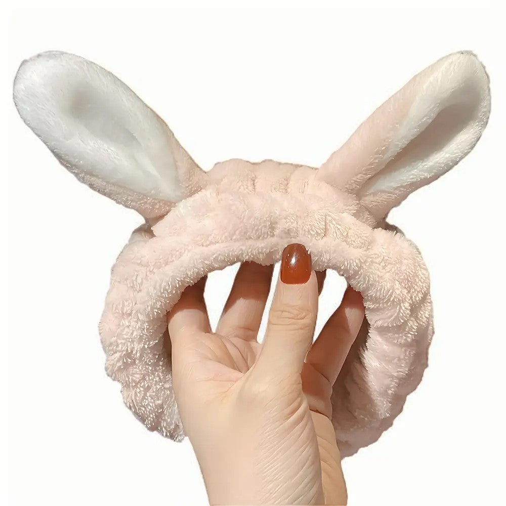 Set De 4 Accessoires Oreilles De Lapin – Bandeau + Pinces – Pliables – Rose, Blanc, Noir – Pâques
