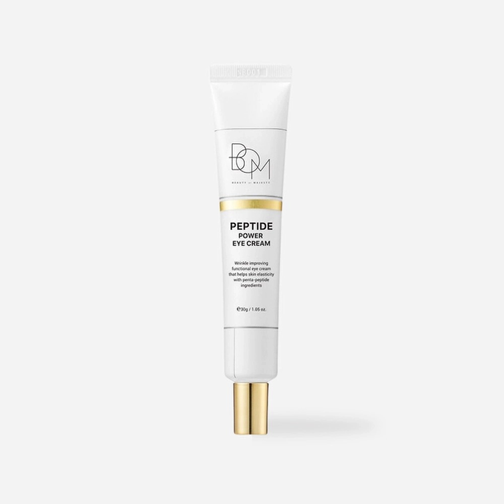 Crème contour des yeux Peptide Power Eye Cream de la marque coréenne BEAUTY OF MAJESTY soin anti-âge lissant et raffermissant Crème contour des yeux Peptide Power Eye Cream de la marque coréenne BEAUTY OF MAJESTY soin anti-âge lissant et raffermissant
