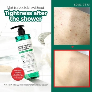 Nettoyant corps AHA-BHA-PHA 30 Days Miracle Acne Clear Body Cleanser contre l’acné pour une peau douce, purifiée et lisse