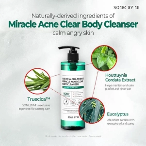 Nettoyant corps AHA-BHA-PHA 30 Days Miracle Acne Clear Body Cleanser contre l’acné pour une peau douce, purifiée et lisse