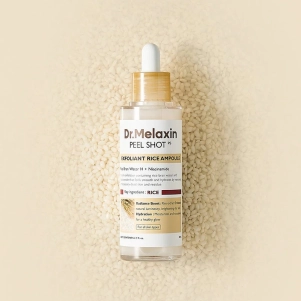 Peel Shot Exfoliating White Rice Ampoule DR MELAXIN, exfoliant chimique et mécanique coréen qui illumine le visage