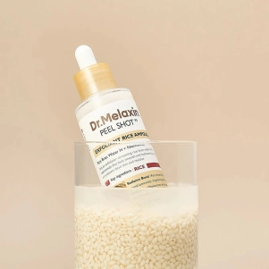 Peel Shot Exfoliating White Rice Ampoule DR MELAXIN, exfoliant chimique et mécanique coréen qui illumine le visage