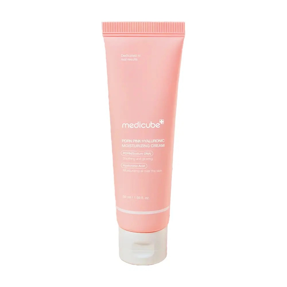 Crème hydratante PDRN Pink Hyaluronic Moisturizing Cream de Medicube, soin coréen nourrissant à l’acide hyaluronique et PDRN. Crème hydratante PDRN Pink Hyaluronic Moisturizing Cream de Medicube, soin coréen nourrissant à l’acide hyaluronique et PDRN.