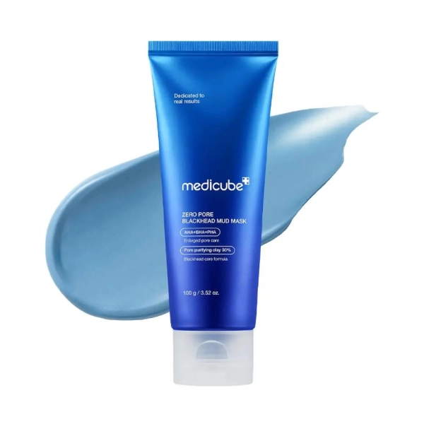 Masque Zero Pore Blackhead Mud Mask de Medicube, purifiant coréen à l’argile pour resserrer les pores et nettoyer la peau.