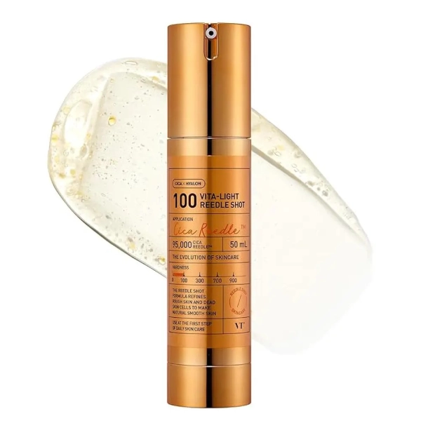 Sérum Vita-Light Reedle Shot 100 de Medicube, soin coréen éclat à la vitamine C et micro-aiguilles pour peau lumineuse.