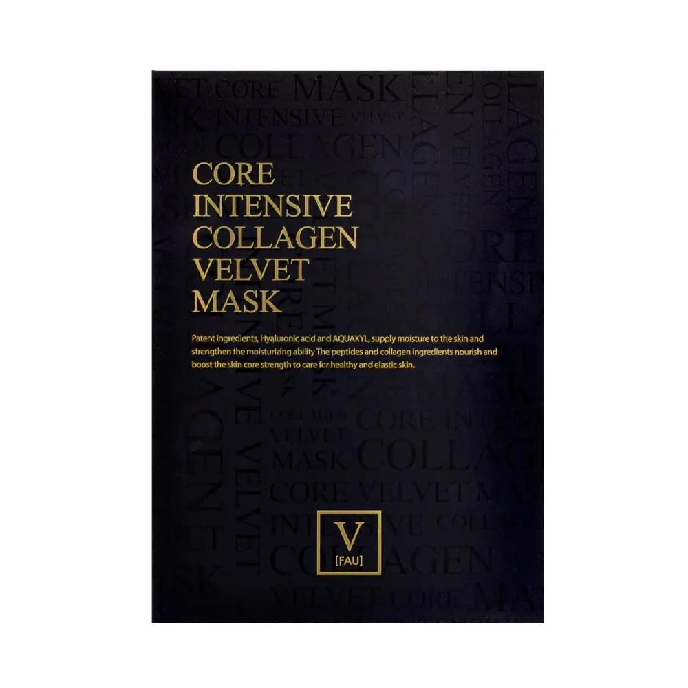 K BEAUTY COSMETICS Cosmétiques coréens  FAU masque tissu Core intensive collagen velvet mask soins du visage layering coréen