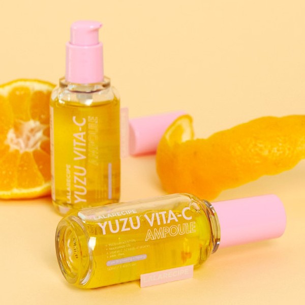 K BEAUTY COSMETICS Cosmétiques coréens  lalarecipe Yuzu Vita-C Ampoule soins du visage layering coréen