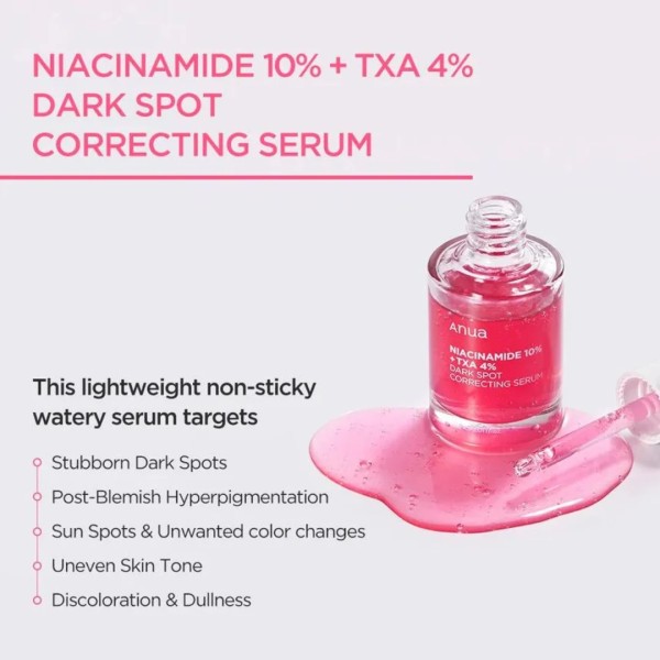 Cosmétiques coréens K BEAUTY COSMETICS produit coréen anua Niacinamide 10%+ TXA 4% Dark Spot Correction Serum