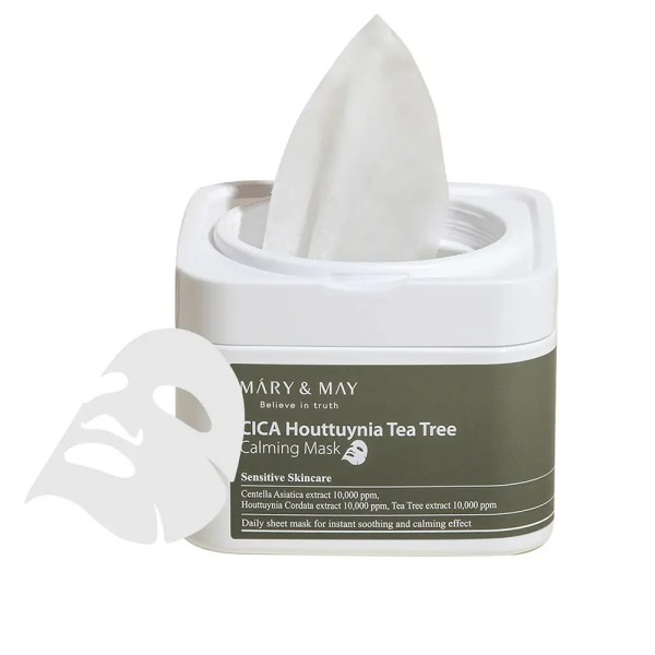 Boîte Masque tissu Cica houttuynia cordata tea tree calming mask