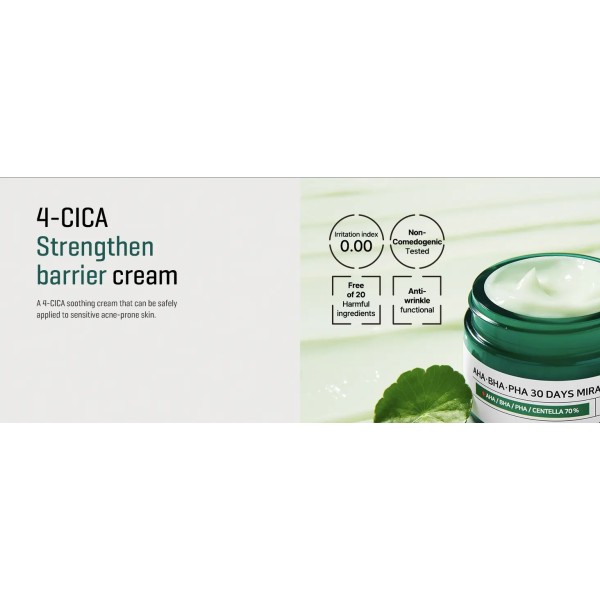 Crème hydratante anti acné AHA BHA PHA 30 Days Miracle Cream