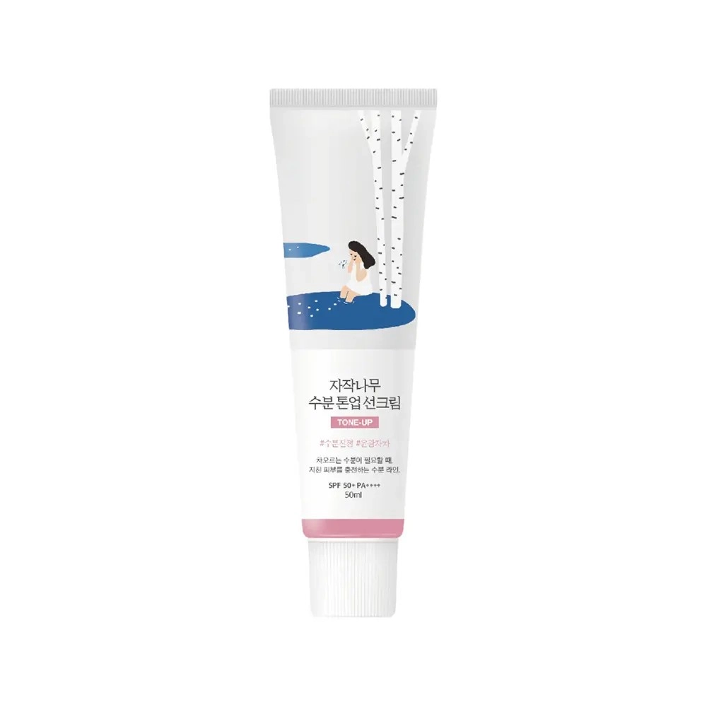 Roundalb crème solaire Birch Moisture Tone Up Sunscreen