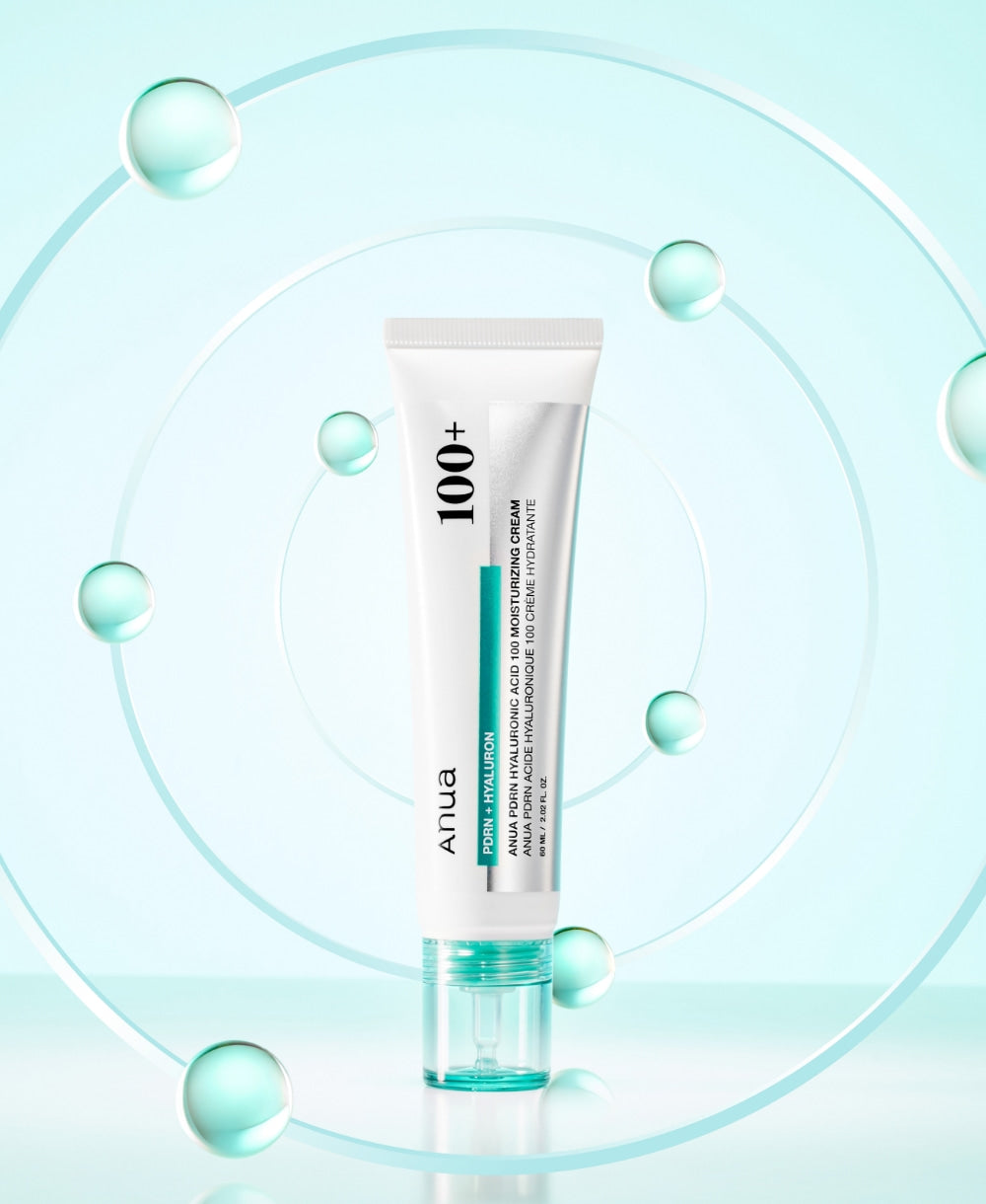 Anua PDRN Hyaluronic Acid 100 Moisture Cream 60ml, visuel hero hydratation, soin coréen K Beauty Cosmetics