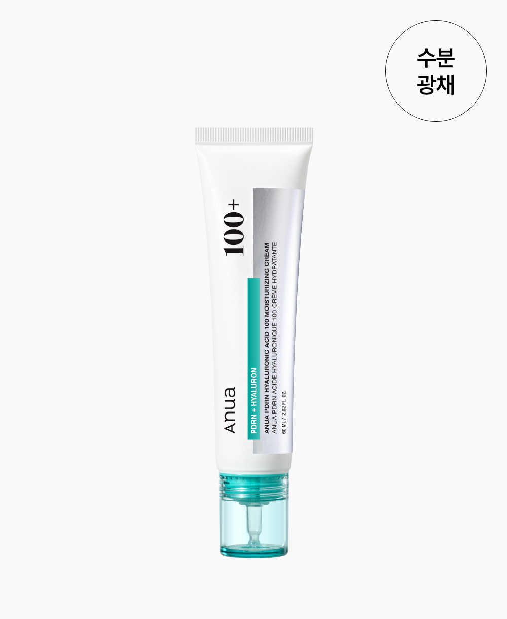 Anua PDRN Hyaluronic Acid 100 Moisture Cream 60ml, packshot produit seul fond blanc, soin coréen K Beauty Cosmetics