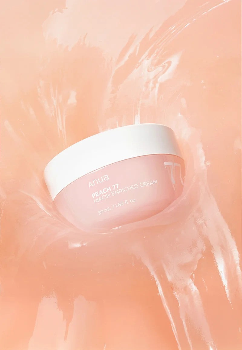 Creme ANUA Peach 77 Niacinamide Enriched Cream  Soin Hydratant à la Peche de la Marque Coréenne ANUA Soin du Visage