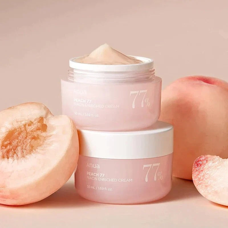 Creme ANUA Peach 77 Niacinamide Enriched Cream  Soin Hydratant à la Peche de la Marque Coréenne ANUA Soin du Visage