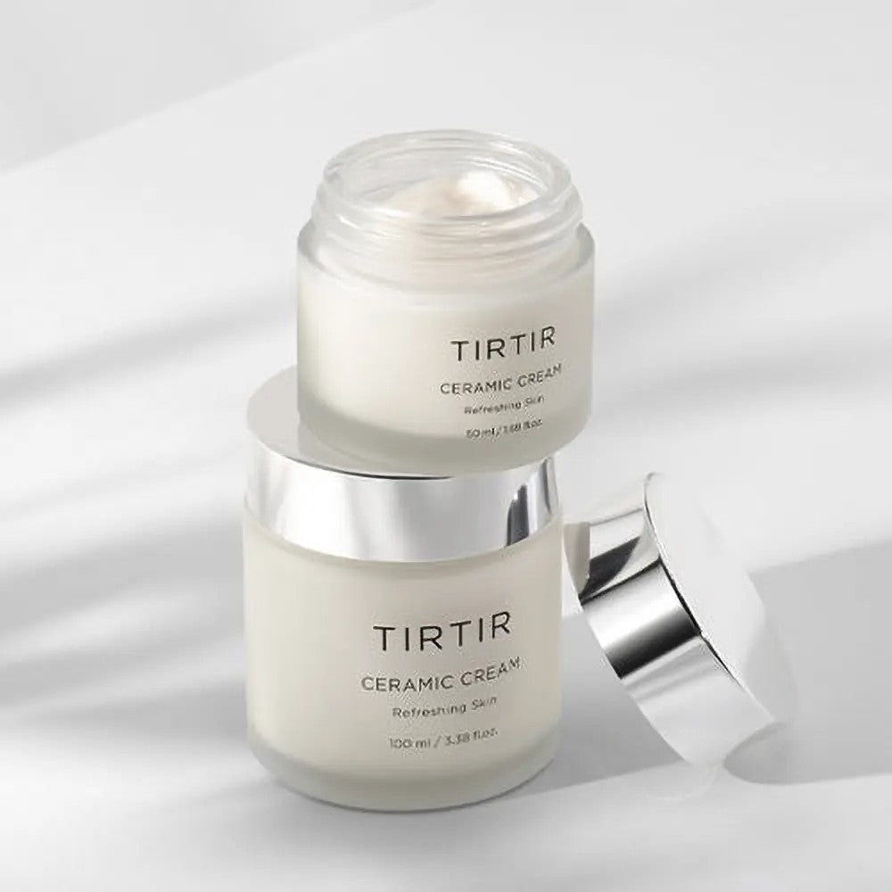Crème hydratante Ceramic Cream de la marque TIRTIR, soin du visage nourrissant pour une peau lisse et éclatante.