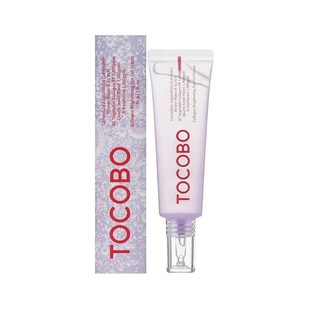 Collagen Brightening Eye Gel Cream
Gel contour des yeux éclaircissant au collagène de la marque coréenne TOCOBO, anti age