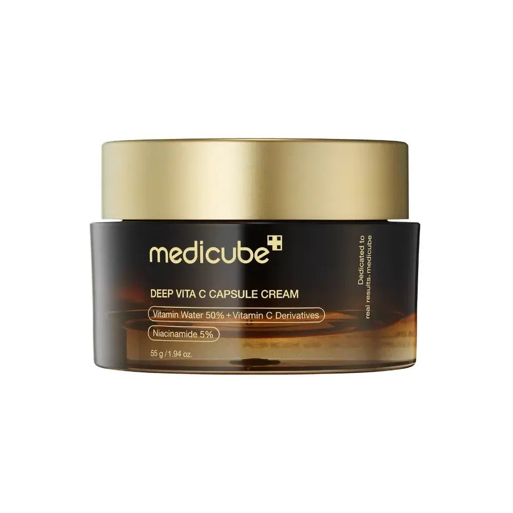Crème hydratante enrichie en vitamine C pour une peau éclatante et un teint unifié. Soins visage coréen de la marque MEDICUBE.