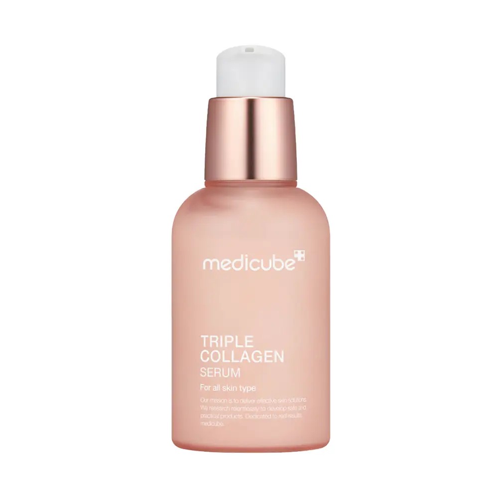Sérum raffermissant au triple collagène pour une peau plus lisse et rebondie. Soins visage coréen de la marque MEDICUBE.