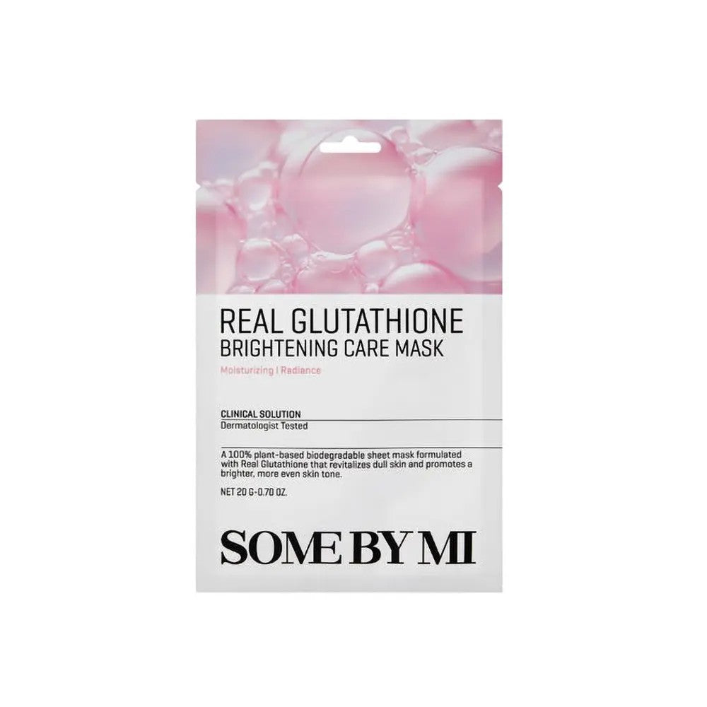 Real Glutathione Brightening Care Mask masque visage éclaircissant au glutathion de SOME BY MI, soin coréen pour teint lumineux
