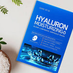 Real Hyaluron Moisturizing Glow masque visage hydratant à l'acide hyaluronique de SOME BY MI, soin coréen pour une peau hydratée