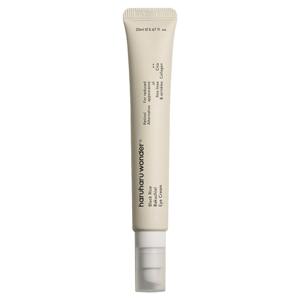 Black Rice Bakuchiol Eye Cream contour des yeux anti-âge de HARUHARUWONDER, soin visage coréen aux ingrédients naturels