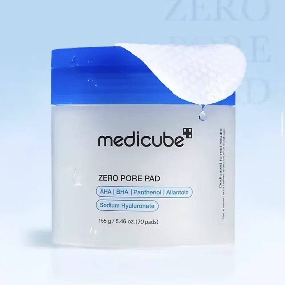 Pads exfoliants Zero Pore Pad 2.0 de Medicube pour resserrer les pores, lisser la peau et contrôler l’excès de sébum