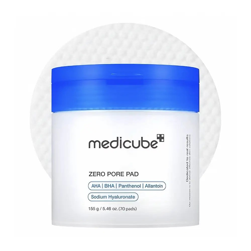 Pads exfoliants Zero Pore Pad 2.0 de Medicube pour resserrer les pores, lisser la peau et contrôler l’excès de sébum
