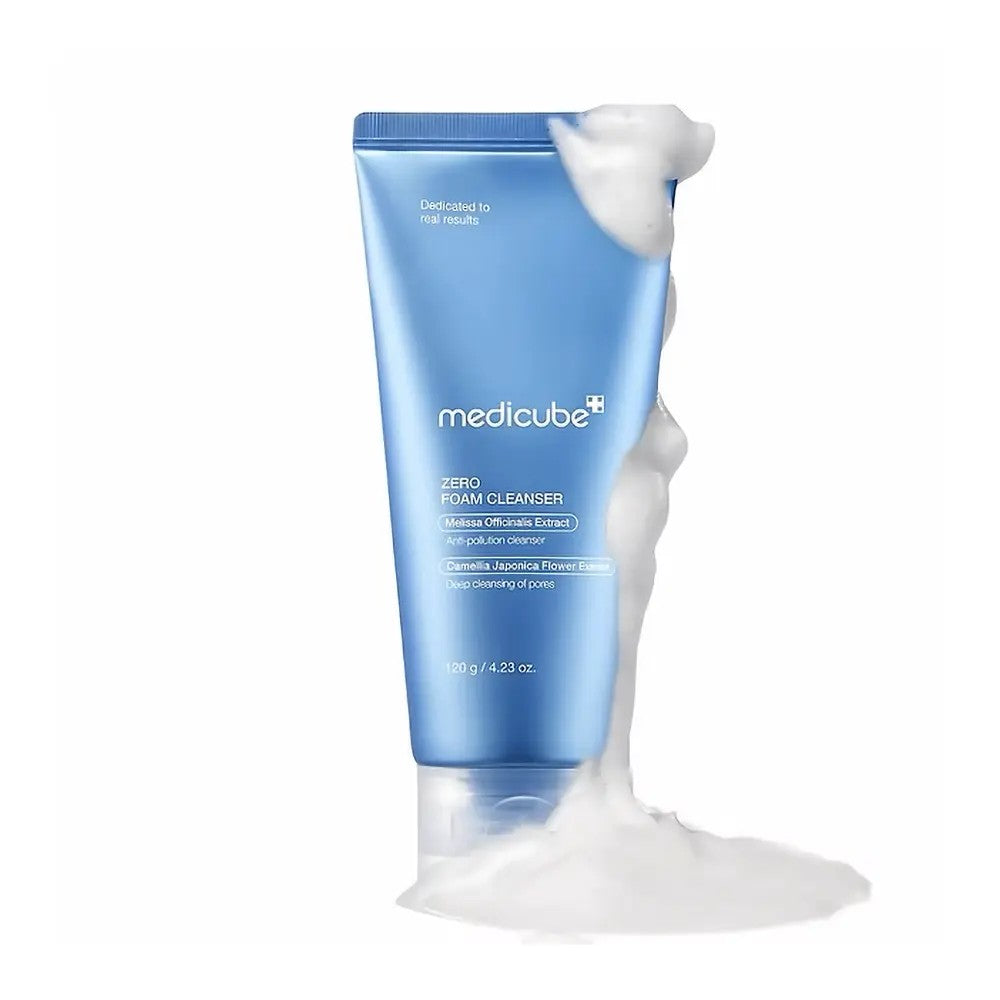 Nettoyant moussant Zero Foam Cleanser de Medicube pour purifier les pores, éliminer l’excès de sébum et nettoyer en profondeur