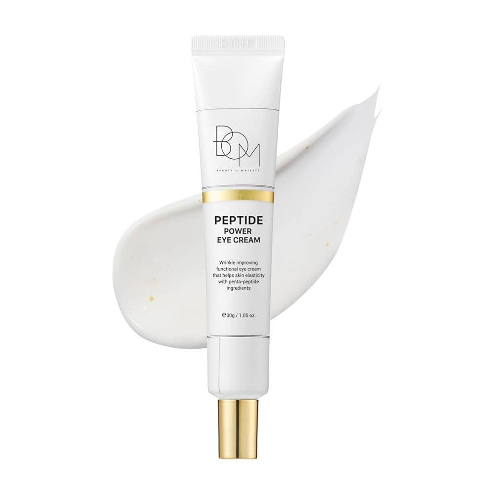 Crème contour des yeux Peptide Power Eye Cream de la marque coréenne BEAUTY OF MAJESTY soin anti-âge lissant et raffermissant