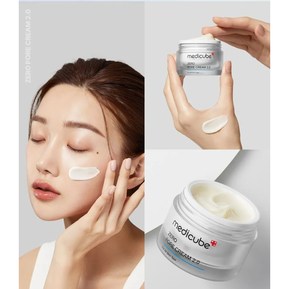 Medicube Zero Pore Cream 2.0 50ml, application et bénéfices, soin coréen K Beauty Cosmetics