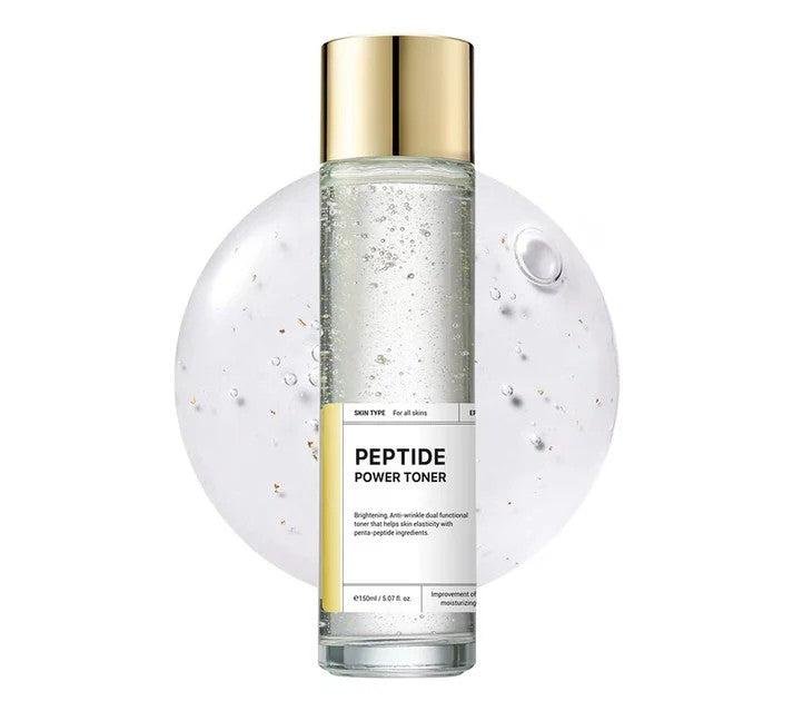 Lotion tonique Peptide Power Toner de la marque coréenne BEAUTY OF MAJESTY hydratante et raffermissante aux peptides