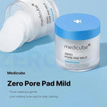 pad exfoliants Medicube Zero Pore Pad Mild doux pour resserrer les pores, lisser le grain de peau et réduire l’excès de sébum