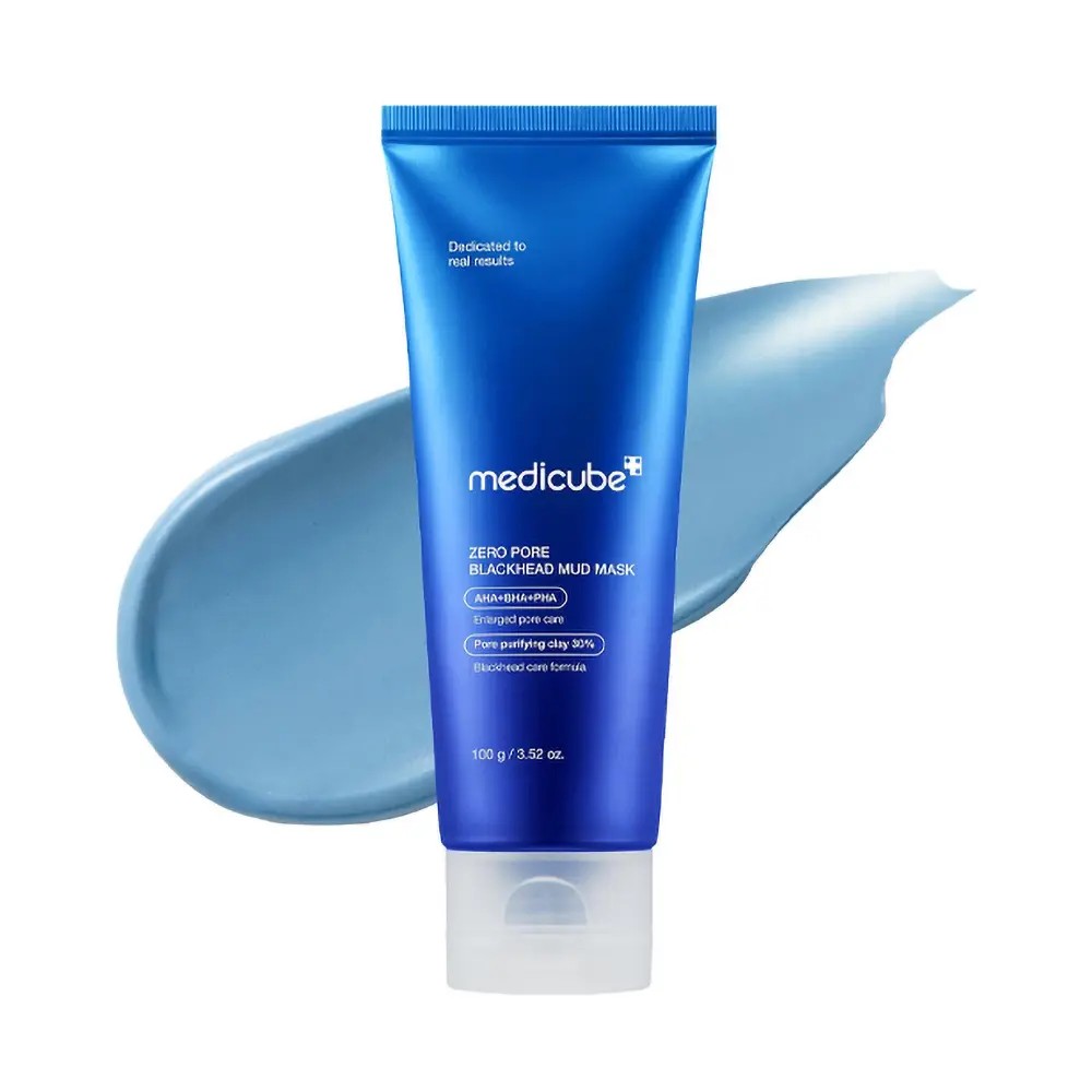 Masque Zero Pore Blackhead Mud Mask de Medicube, purifiant coréen à l’argile pour resserrer les pores et nettoyer la peau.