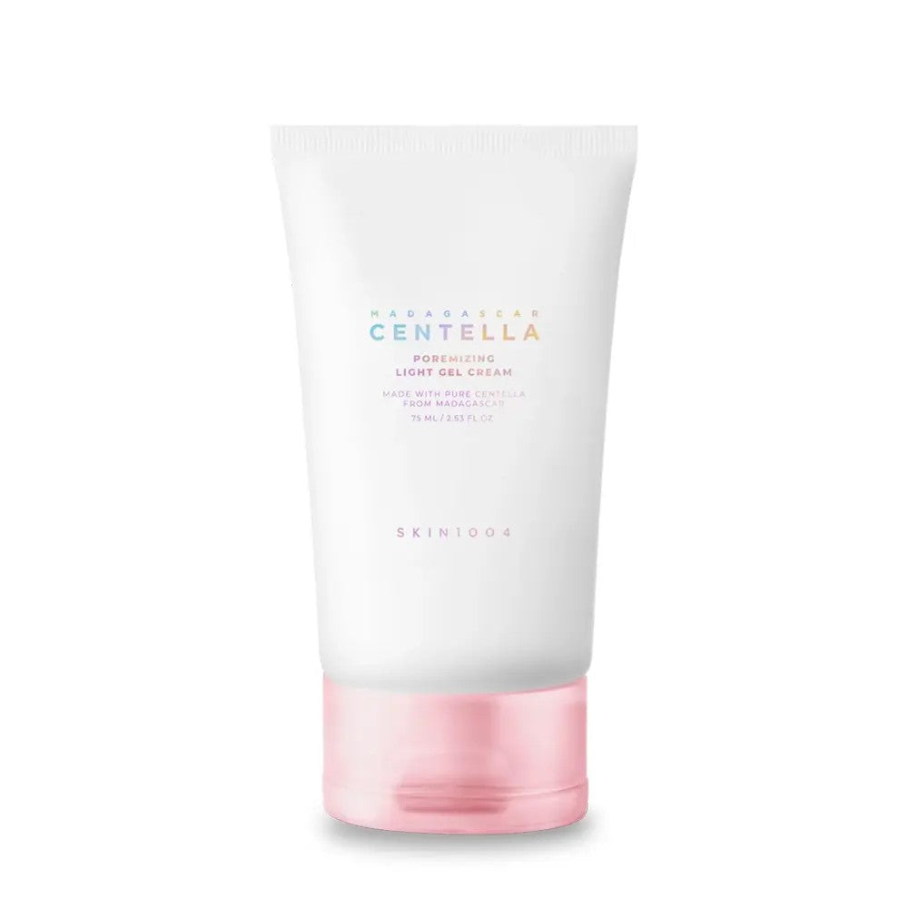 Crème gel Poremizing Light Gel Cream de Skin1004, soin léger à l'argile rose pour pores resserrés et peau lisse.