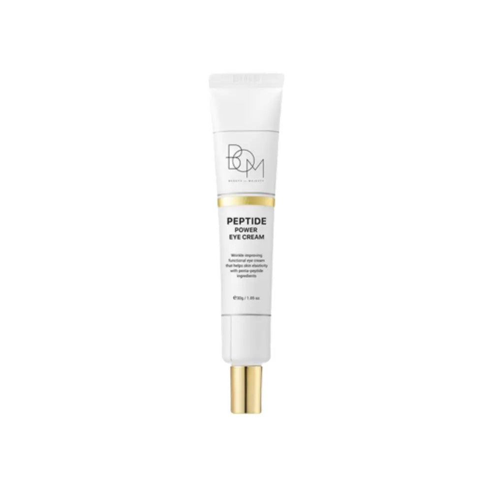 Crème contour des yeux Peptide Power Eye Cream de la marque coréenne BEAUTY OF MAJESTY soin anti-âge lissant et raffermissant