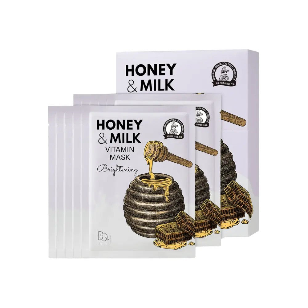 Cosmétiques coréens K BEAUTY COSMETICS  produit coréen Beauty Of Majesty Honey & Milk Vitamin Mask Brightenning