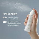 Brume crème hydratante au son de riz, acide hyaluronique, panthénol et centella asiatica. 