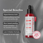 Medicube Hypochlorous Acid Rice Peel Shot, ingrédients riz et charbon, soin coréen K Beauty Cosmetics