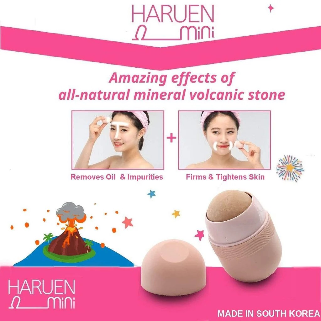 K BEAUTY COSMETICS Cosmétiques coréens  Haruen Oil Monster  rolls pierre volcanique soins du visage layering coréen