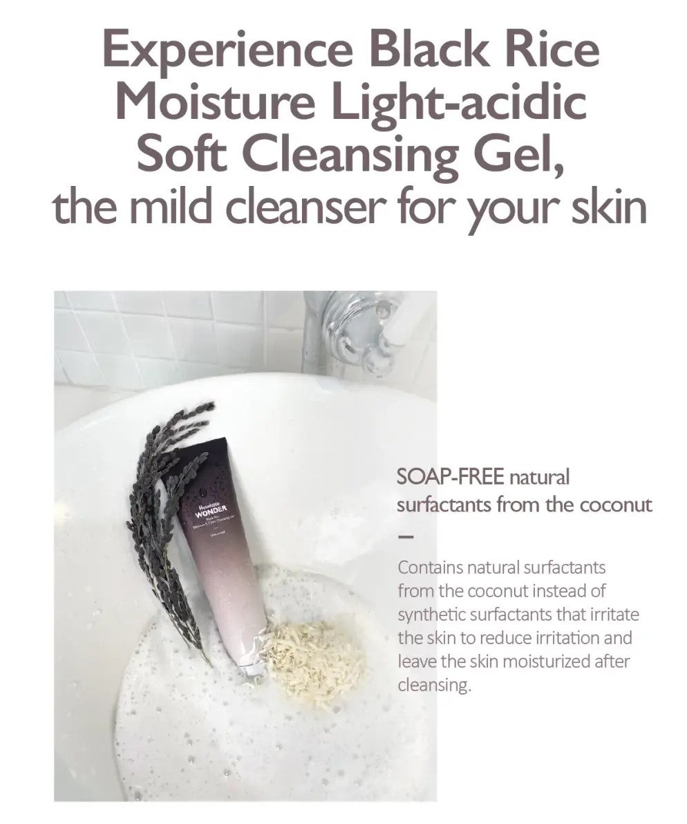 Haruharu Wonder nettoyant Black Rice Moisture 5.5 Soft Cleansing Gel 100ml