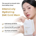 Beauty of Majesty Peptide Power Gold Ampoule Mask, masque tissu à l'or anti-âge coréen K Beauty Cosmetics