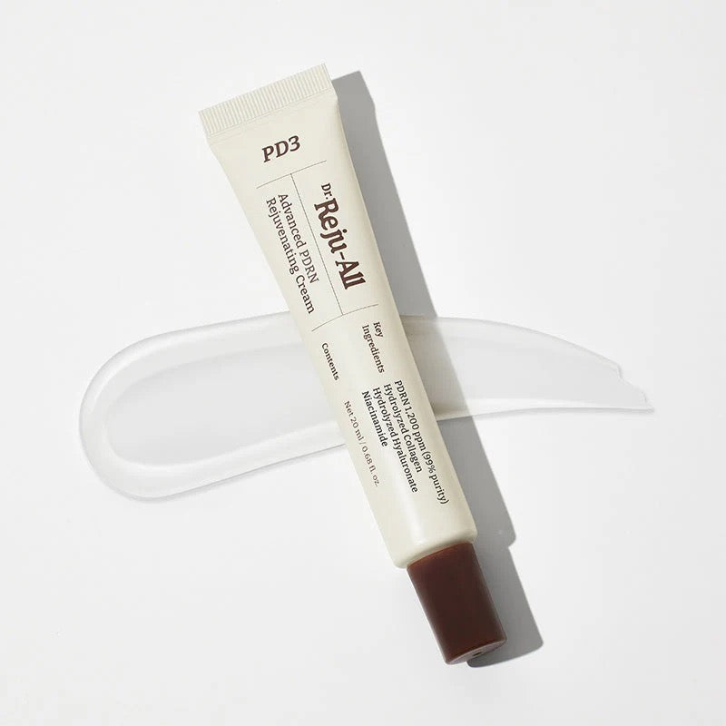 Crème régénérante au PDRN, niacinamide et acide hyaluronique. Idéale pour réparer la peau, lisser les rides et restaurer l’élasticité.
Dr Reju-all