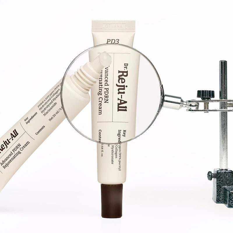Crème régénérante au PDRN, niacinamide et acide hyaluronique. Idéale pour réparer la peau, lisser les rides et restaurer l’élasticité.
Dr Reju-all
