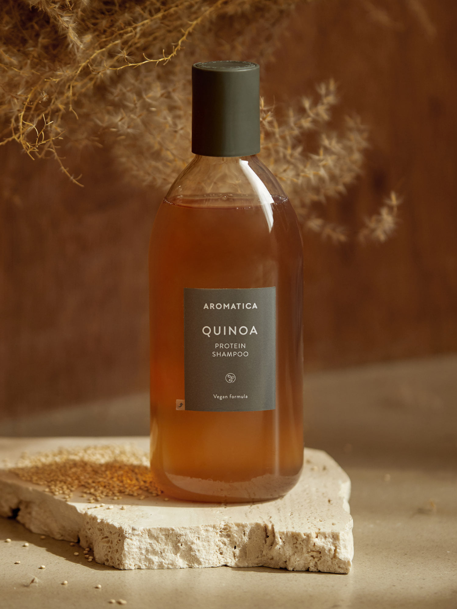 Aromatica Quinoa Protein Shampoo 400 ml – cheveux cassants et poreux protéines végétales K Beauty Cosmetics