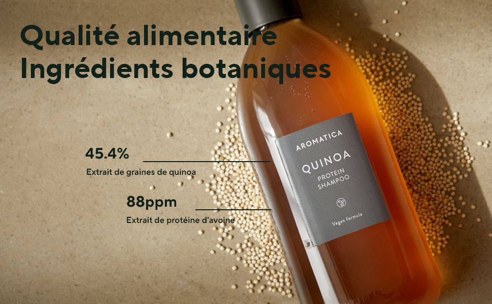 Shampoing protéines de quinoa Aromatica – bénéfices soin capillaire réparateur K-beauty K Beauty Cosmetics