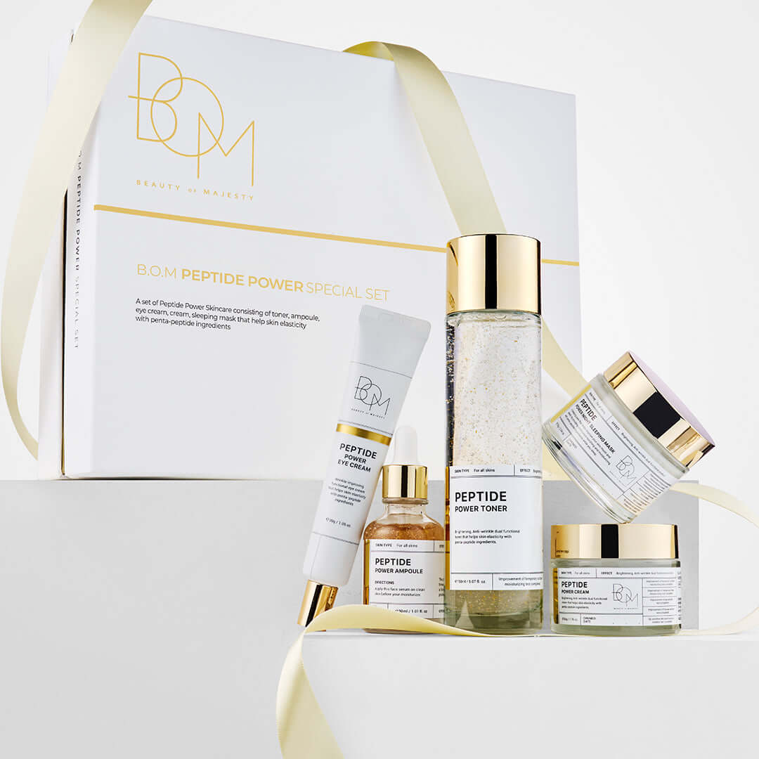 Beauty of Majesty Peptide Power Special Set 5 produits, coffret anti-âge coréen complet K Beauty Cosmetics
