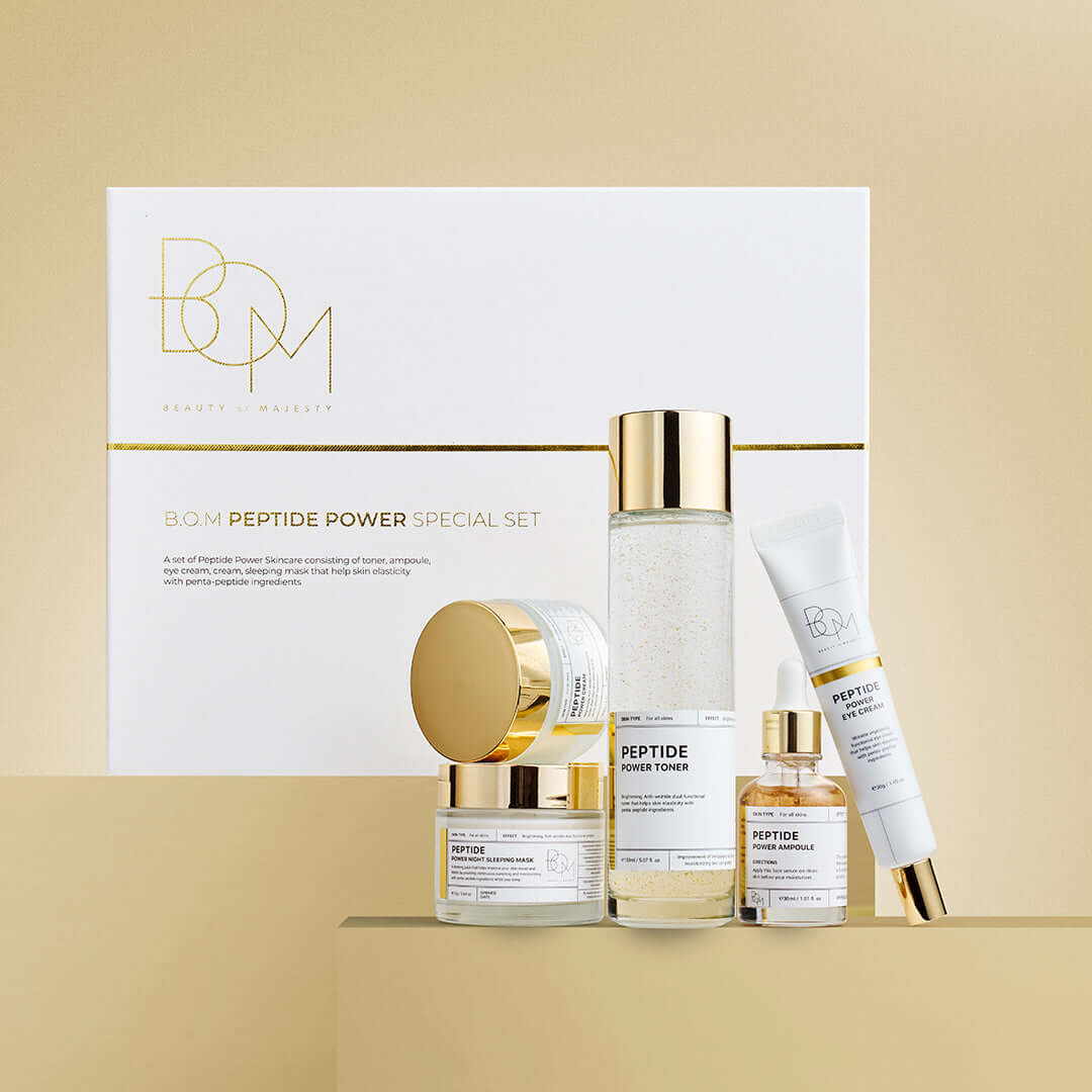 Beauty of Majesty Peptide Power Special Set 5 produits, coffret anti-âge coréen complet K Beauty Cosmetics