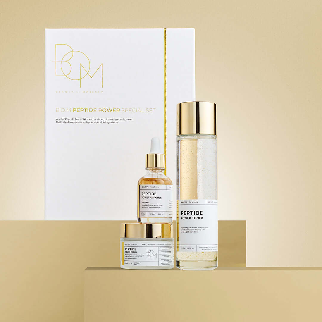 Beauty of Majesty Peptide Power Special Set 3 produits, coffret anti-âge coréen K Beauty Cosmetics