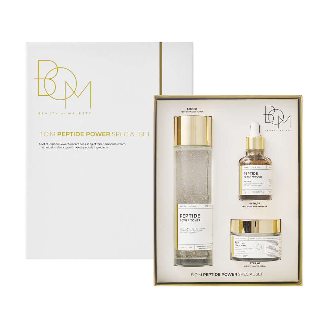 Beauty of Majesty Peptide Power Special Set 3 produits, coffret anti-âge coréen K Beauty Cosmetics